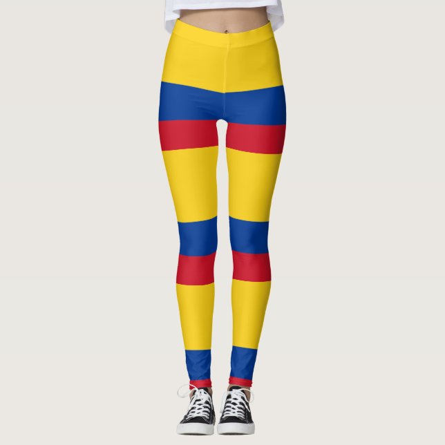 Colombia flag - Bandera De Colombia Leggings (Front)