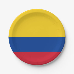 Colombia flag - Bandera De Colombia Paper Plate