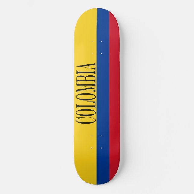 Colombia flag - Bandera De Colombia Skateboard (Front)