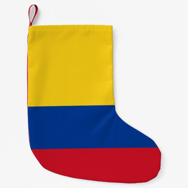 Colombia flag - Bandera De Colombia Small Christmas Stocking (Front)