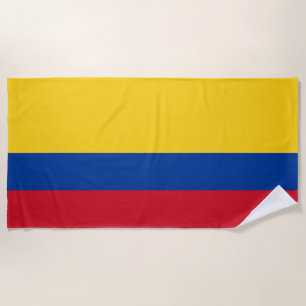 Colombia Flag Beach Towel
