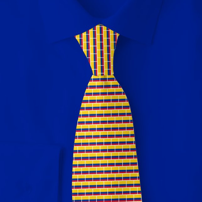 Colombia Flag Brick Pattern Tie (Creator Uploaded)