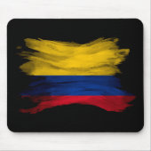Colombia flag brush stroke, national flag mouse mat (Front)