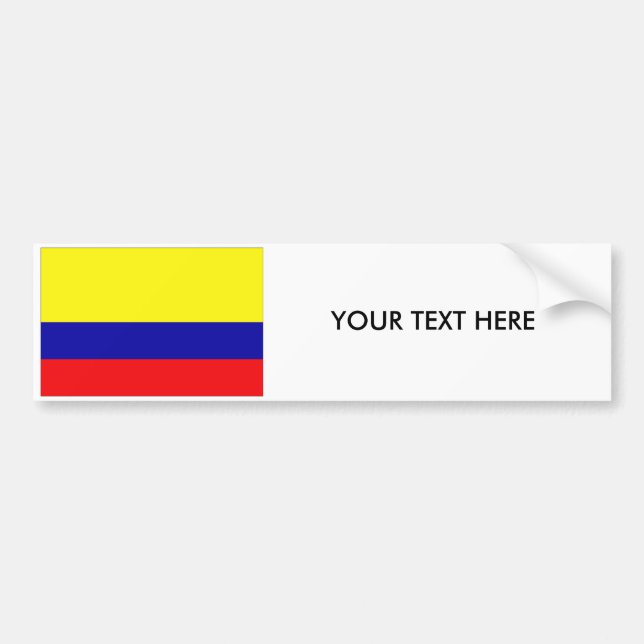 COLOMBIA FLAG Bumper Sticker (Front)