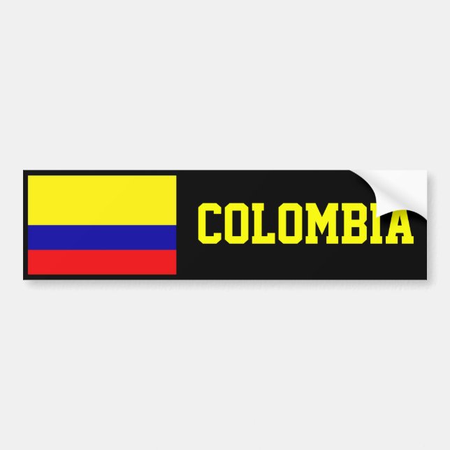 Colombia Flag Bumper Sticker (Front)
