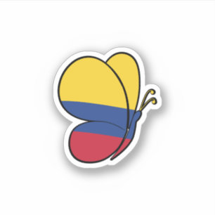 Colombia-Flag-Butterfly-Decal-Sticker