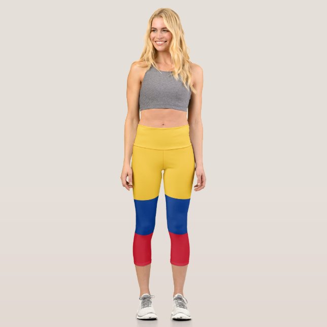 Colombia flag capri leggings (Front)