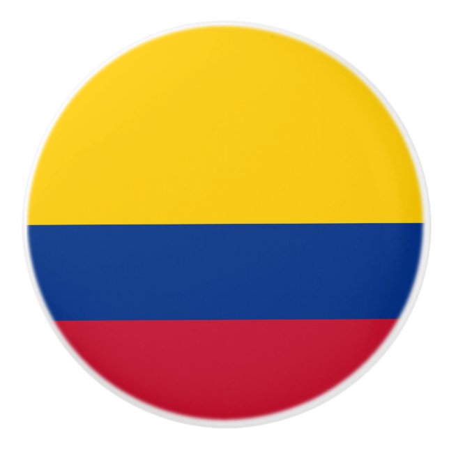 Colombia Flag Ceramic Knob (Front)