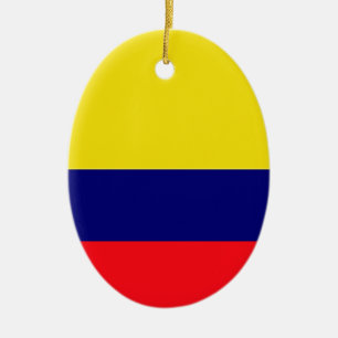Colombia flag ceramic tree decoration
