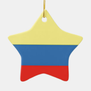 Colombia Flag Ceramic Tree Decoration