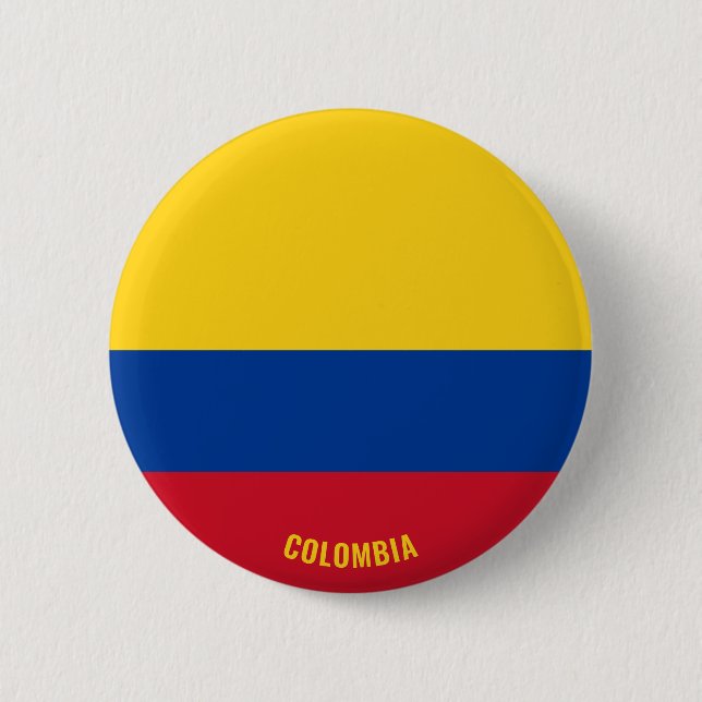 Colombia Flag Charming Patriotic 6 Cm Round Badge (Front)