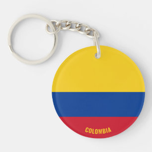 Colombia Flag Charming Patriotic Key Ring