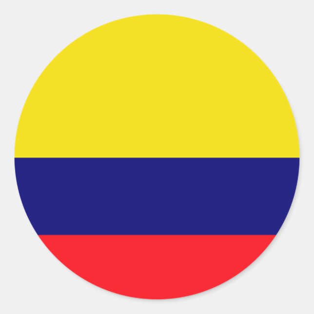 Colombia flag classic round sticker (Front)