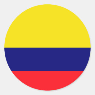 Colombia flag classic round sticker