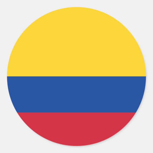 Colombia flag classic round sticker (Front)