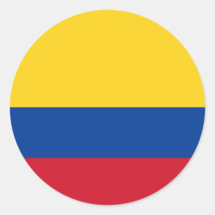 Colombia flag classic round sticker