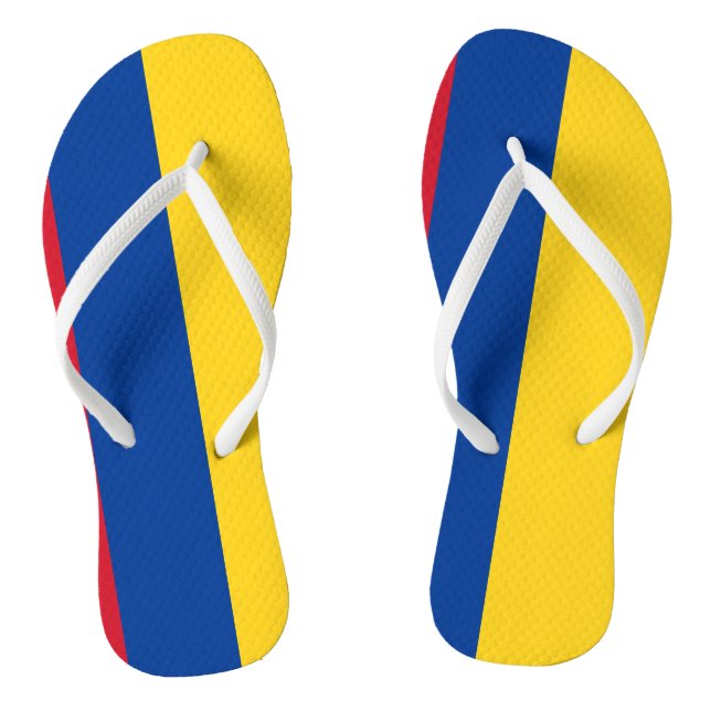 Colombia Flag Colombian Patriotic Flip Flops (Footbed)
