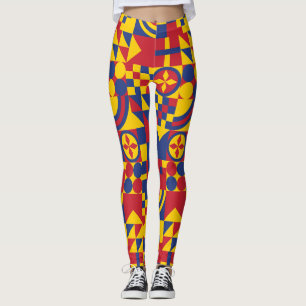Colombia Flag Colourful Pattern Leggings