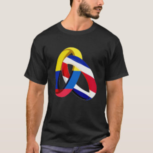 Colombia Flag Costa Rica Grown Ring Marriage Weddi T-Shirt
