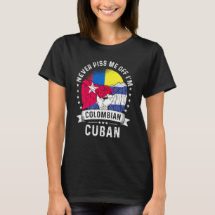 Colombia Flag Cuba Grown Humor Citizen Pride T-Shirt