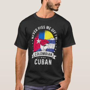 Colombia Flag Cuba Grown  Humour Citizen Pride T-Shirt
