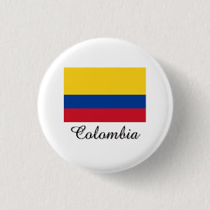 Colombia Flag Design 3 Cm Round Badge