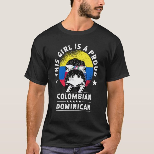 Colombia Flag Dominican Grown Women Girl Citizen P T-Shirt (Front)