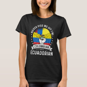 Colombia Flag Ecuador Grown Humour Citizen Pride T-Shirt