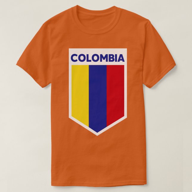 Colombia Flag Emblem T-Shirt (Design Front)