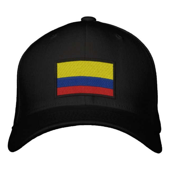 Colombia Flag Embroidered Hat (Front)
