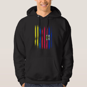 Colombia Flag Haiti Grown Country Flags Stripes Hoodie