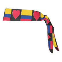 Colombia Flag Heart Love Pattern Colombian Pride