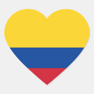 Colombia Flag Heart Sticker