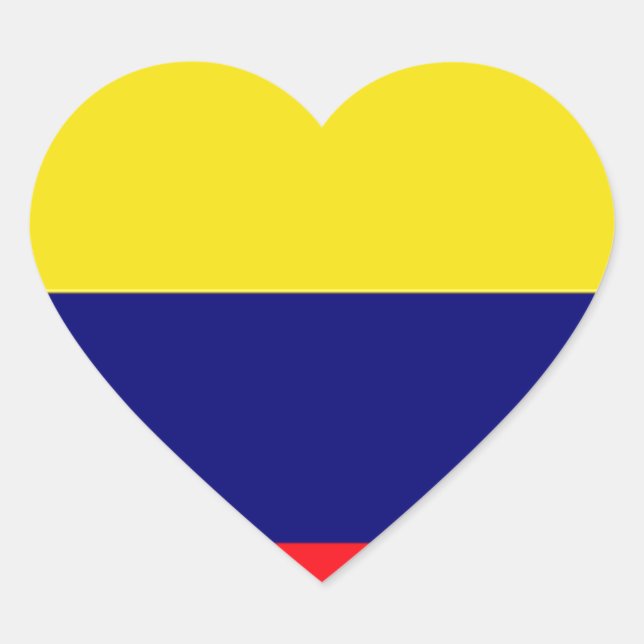 Colombia flag heart sticker (Front)