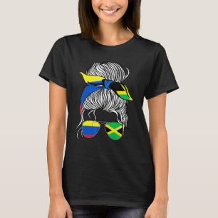 Colombia Flag Jamaica Grown Women Girl Country T-Shirt