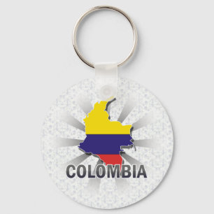 Colombia Flag Map 2.0 Key Ring
