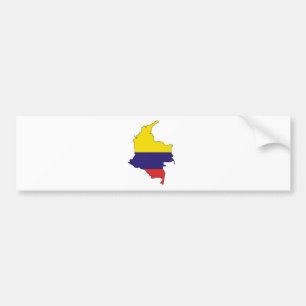 Colombia Flag Map full size Bumper Sticker