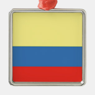 Colombia Flag Metal Tree Decoration