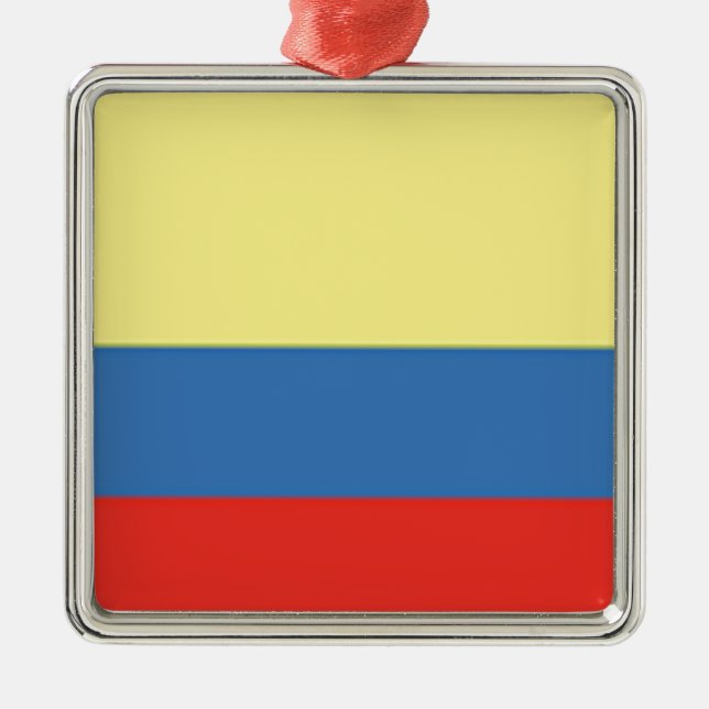 Colombia Flag Metal Tree Decoration (Front)