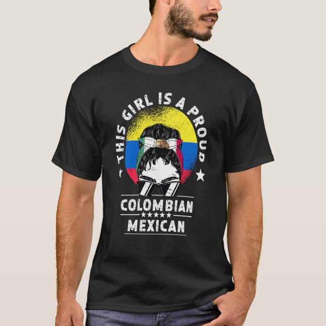Colombia Flag Mexico Grown Women Girl Citizen Prid T-Shirt (Front)