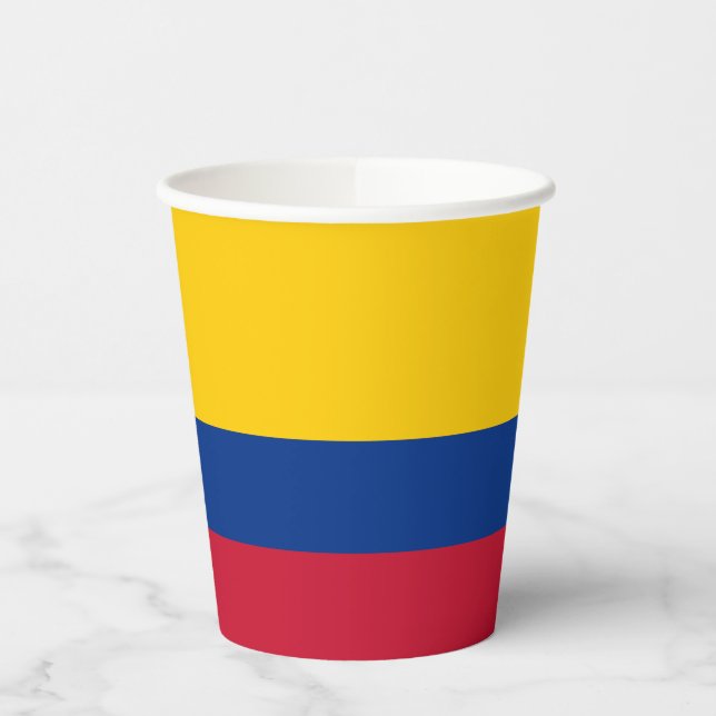 Colombia Flag Paper Cups (Left)