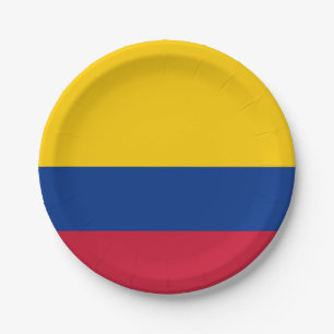 Colombia Flag Paper Plate