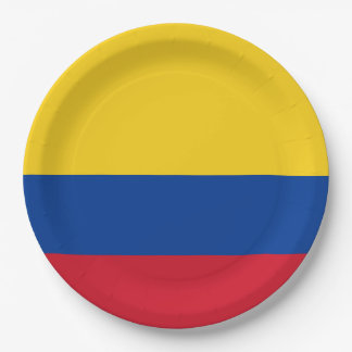 Colombia Flag Paper Plate