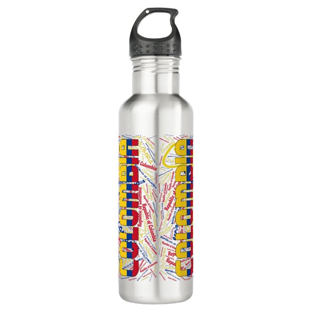 Colombia Flag Patriotic 710 Ml Water Bottle (Front)