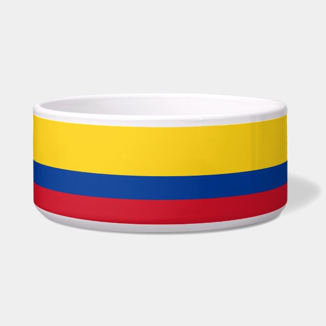Colombia Flag Pet Bowl (Front)