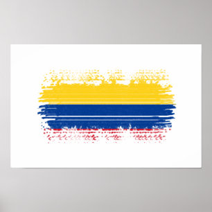 Colombia flag poster