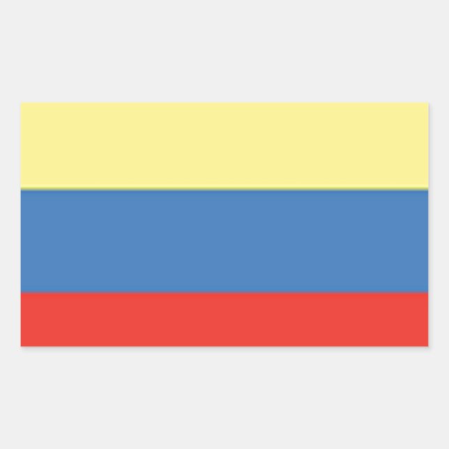 Colombia Flag Rectangular Sticker (Front)