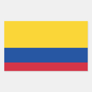 Colombia flag rectangular sticker