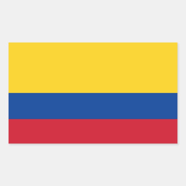 Colombia Flag Rectangular Sticker (Front)
