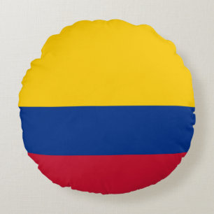 Colombia Flag Round Cushion